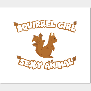 Squirrel Girl, Squirrel Girl Sexy Animal, Squirrel animal Posters and Art